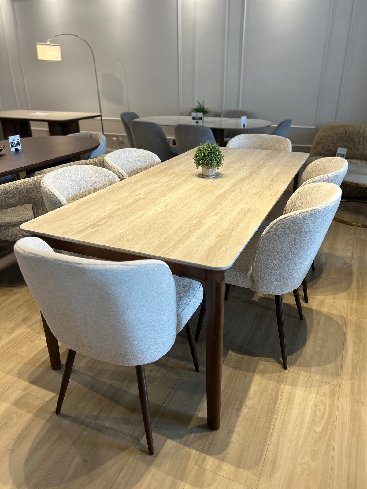 Mesa Savannah 200cm + 6 Sillas Giulia Walnut