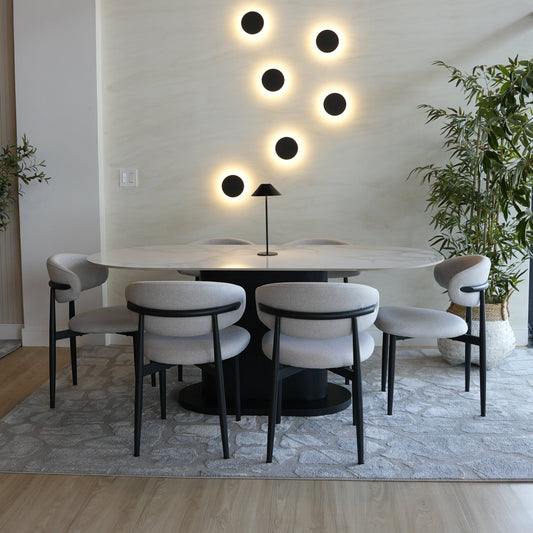 Mesa Aspen 180cm + 6 Sillas Lina
