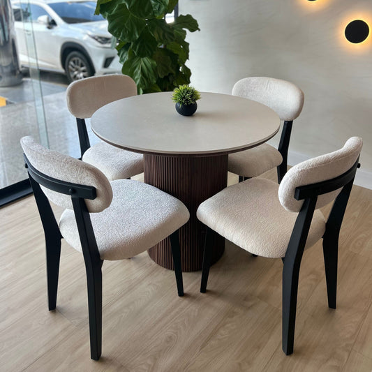 Juego de Comedor - Aura + 4 Sillas Nora
