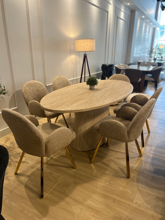 Juego de Comedor - Bellagio + 6 Sillas de Comedor Zara