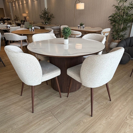 Juego de Comedor - Cava + 4 Sillas Giulia Walnut