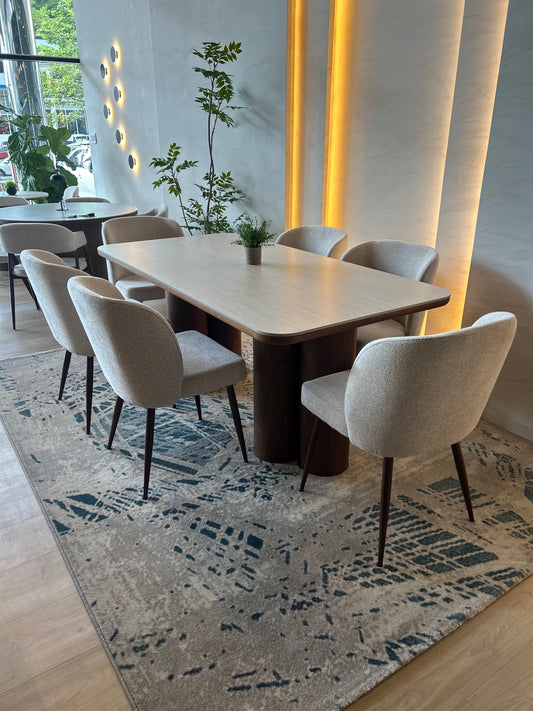 Juego de Comedor - Sahara + 6 Sillas Giulia