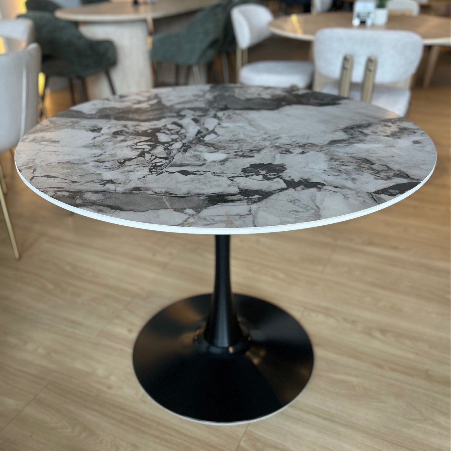 ISLA - Mesa de Comedor - 100cm - Base Negra