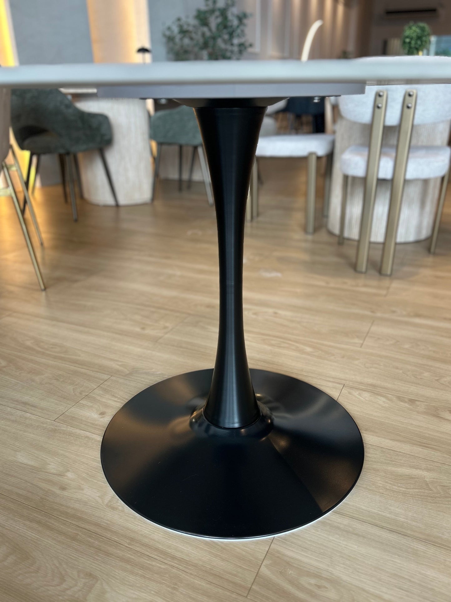 ISLA - Mesa de Comedor - 100cm - Base Negra