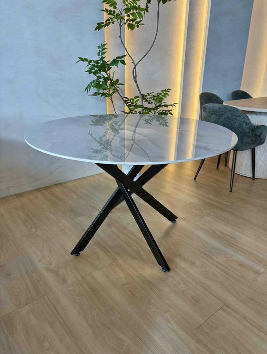 LARA - Mesa de Comedor Redonda - 120 cm