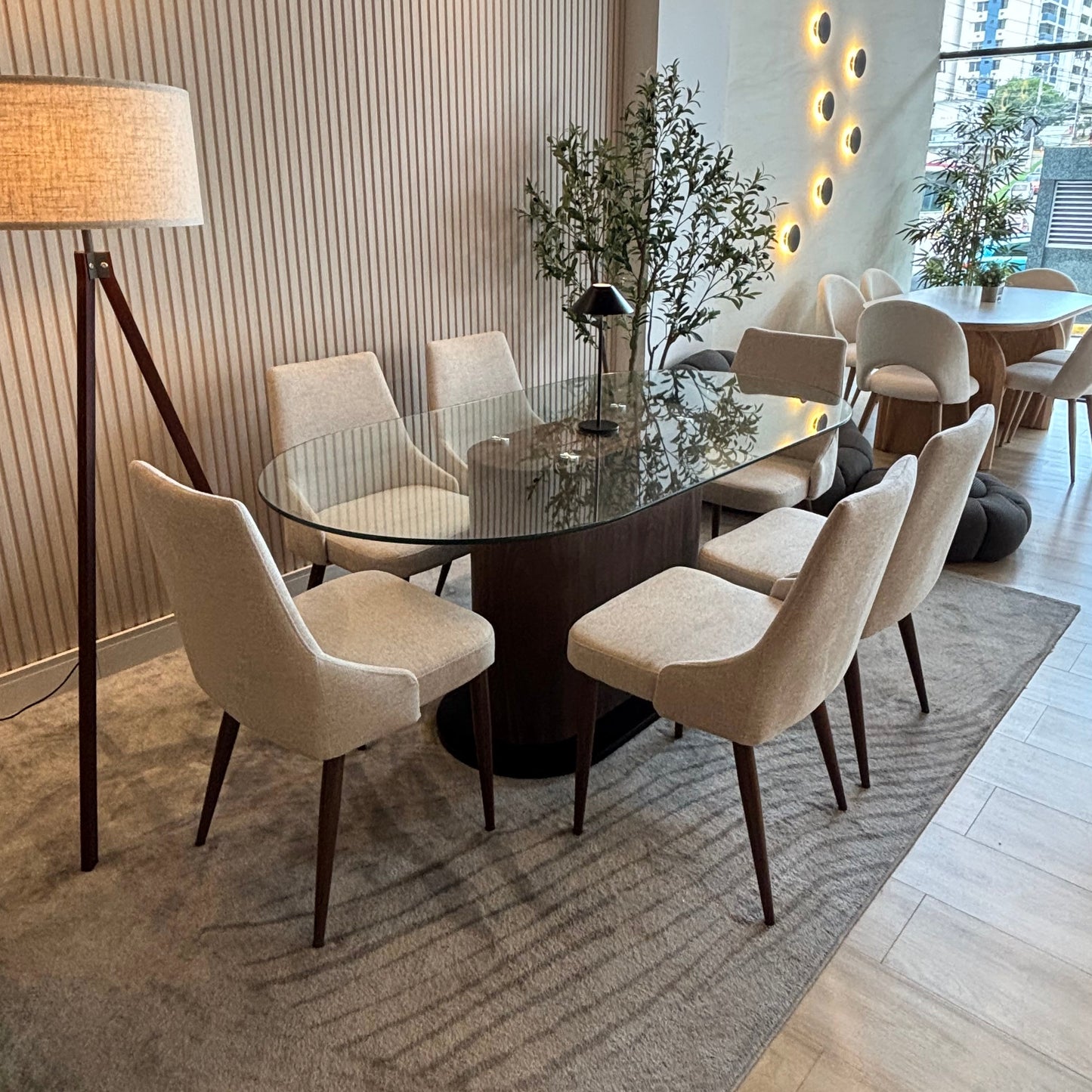 Juego de Comedor - Mateo + 6 Sillas Hera Walnut