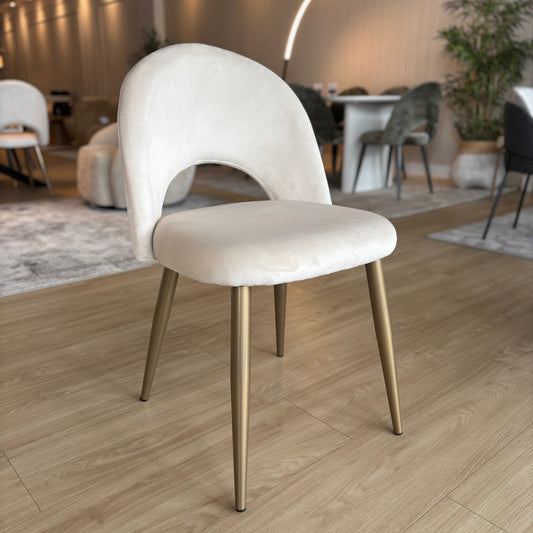 MAYA - Tela Crema Velvet - Base Brushed Gold