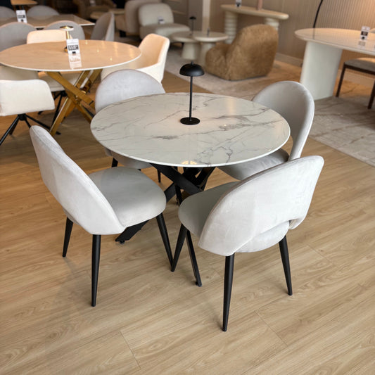 Juegos de Comedor - Lara (100cm) + Sillas Lia (Disponible en 3 Colores)