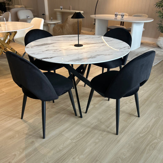 Juegos de Comedor - Lara (120cm) + Sillas Lia (Disponible en 3 Colores)
