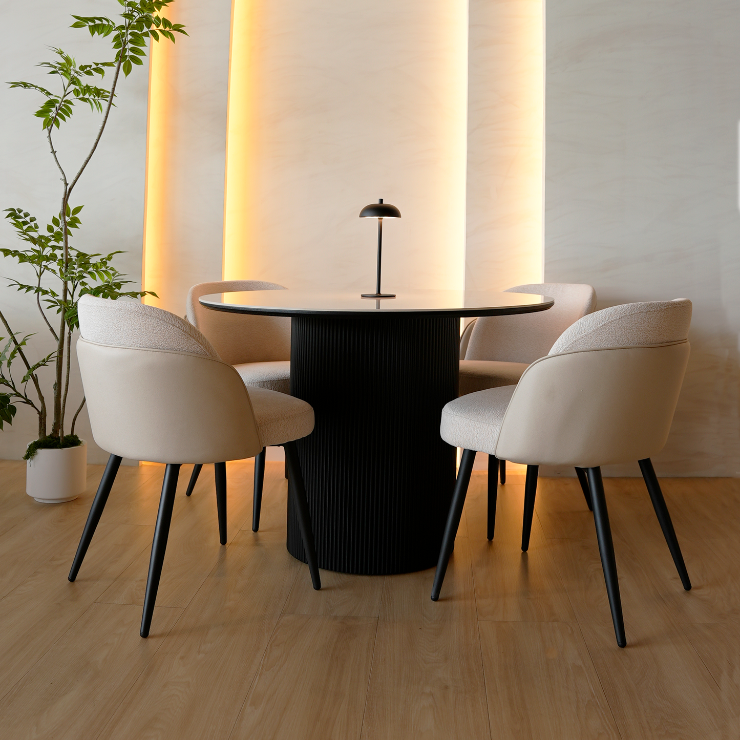 Mesa Lima 100cm + 4 Sillas Jean