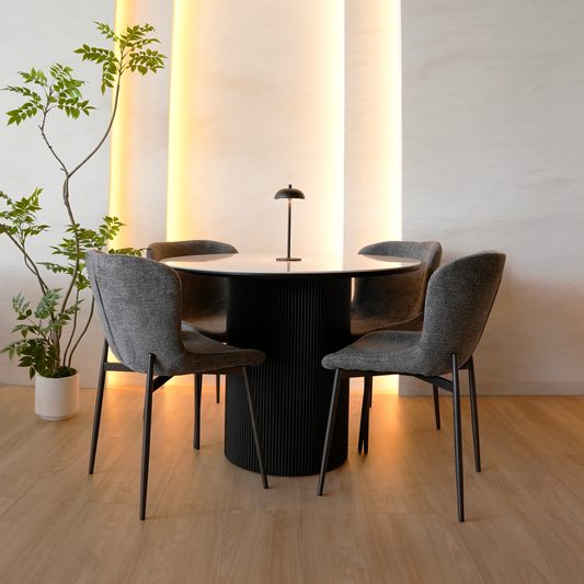 Mesa Lima 100cm + 4 Sillas Soho
