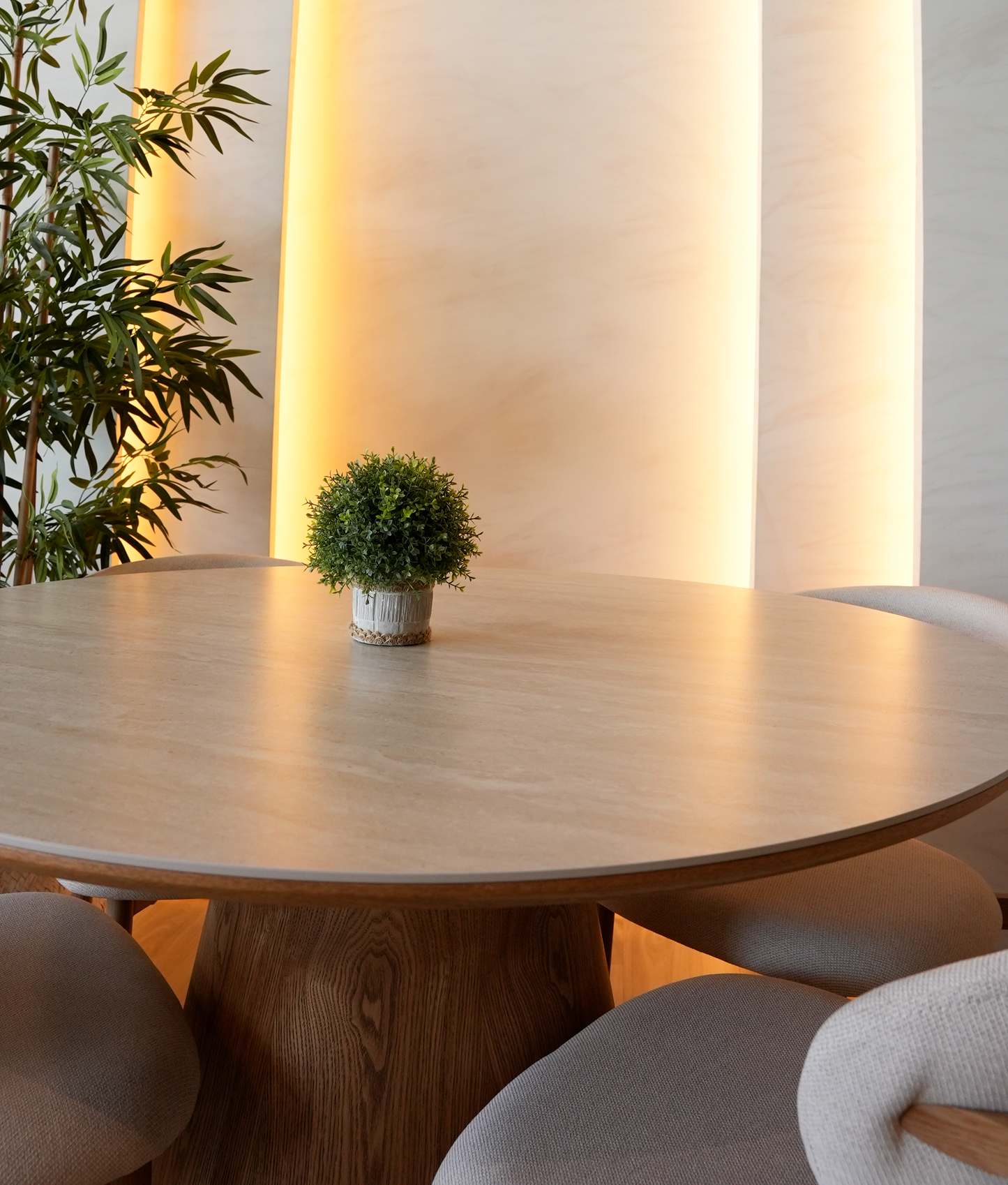 Mesa Zen 120cm + 4 Sillas Lina