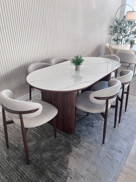 Juegos de Comedor - Lior + 6 Sillas de Comedor Lina Crema