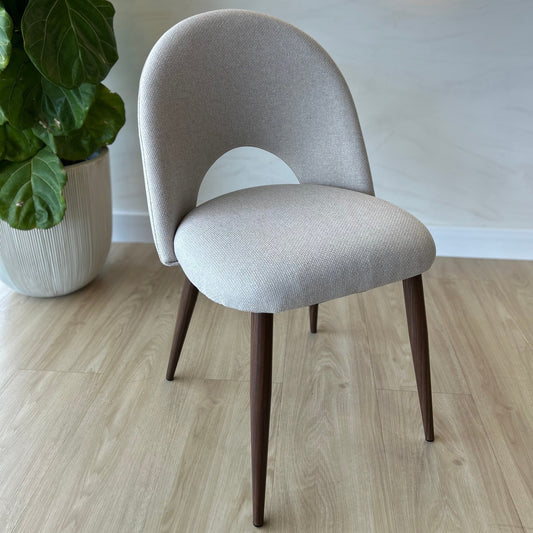 MAYA - Beige (BAR04) - Base de Metal Color Walnut
