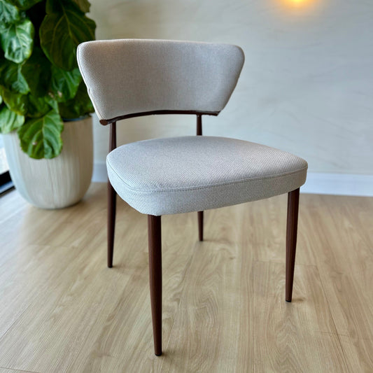 VERA - Beige (BAR03) - Base de Metal Color Walnut