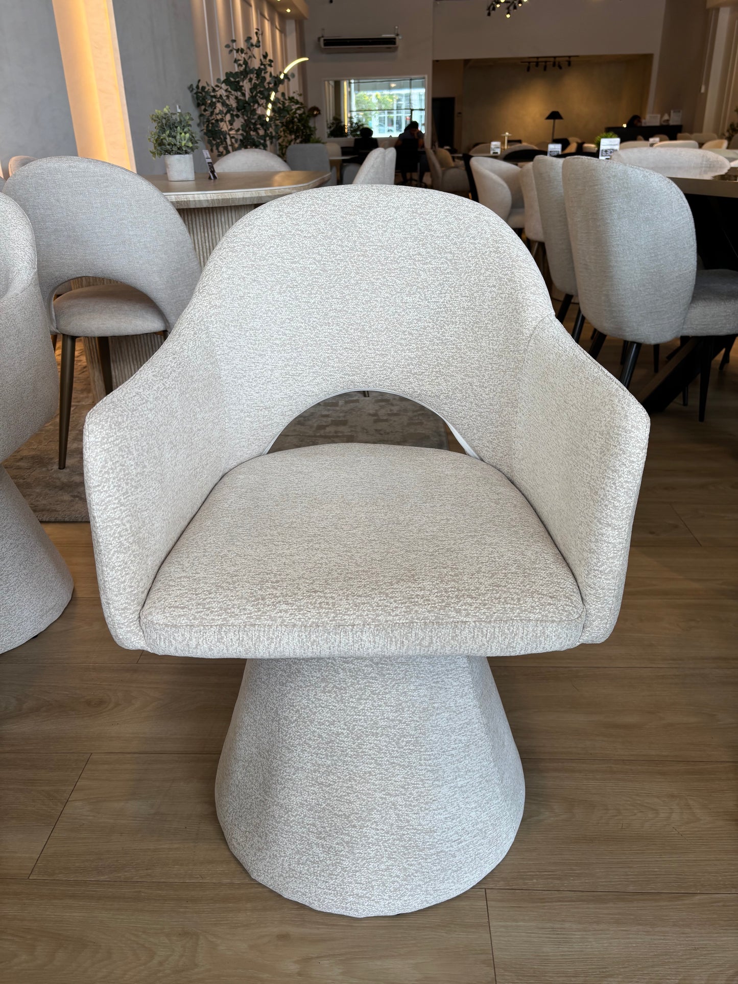 ZUMA - Beige MIS03 - Silla de Comedor Giratoria