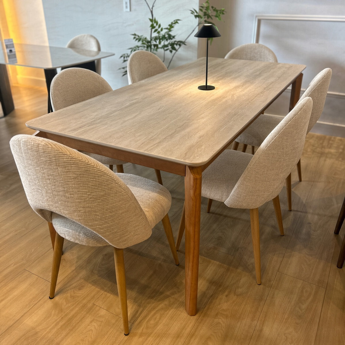 Mesa Savannah 200cm + 6 Sillas Maya Oak