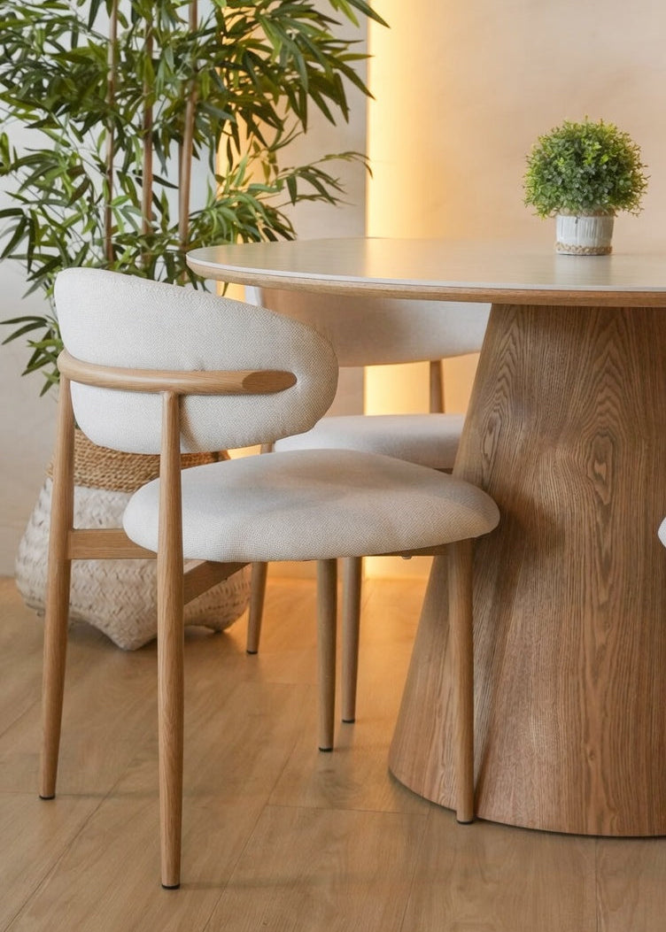 Mesa Zen 120cm + 4 Sillas Lina