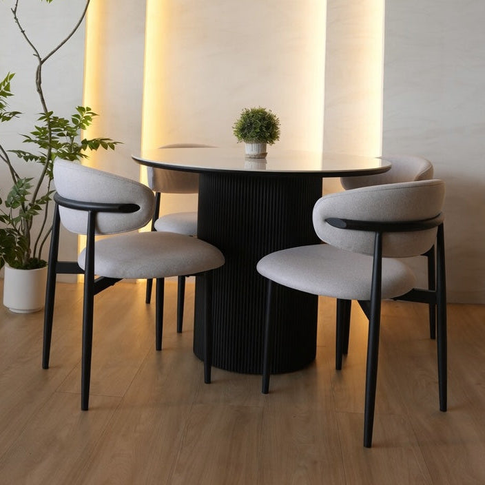 Mesa Lima 100cm + 4 Sillas Lina