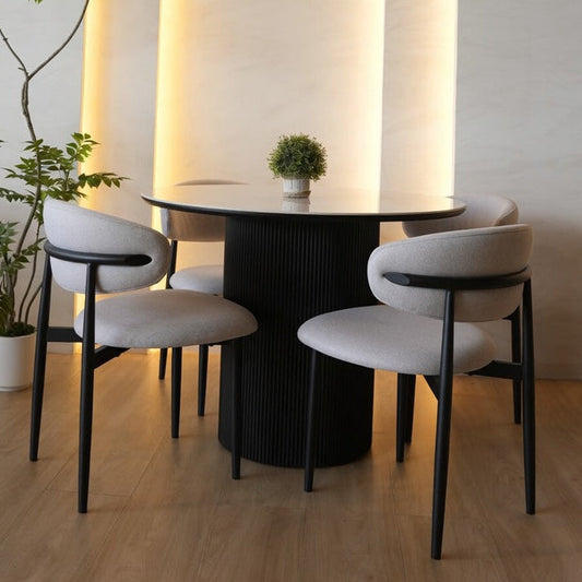 Mesa Lima 100cm + 4 Sillas Lina