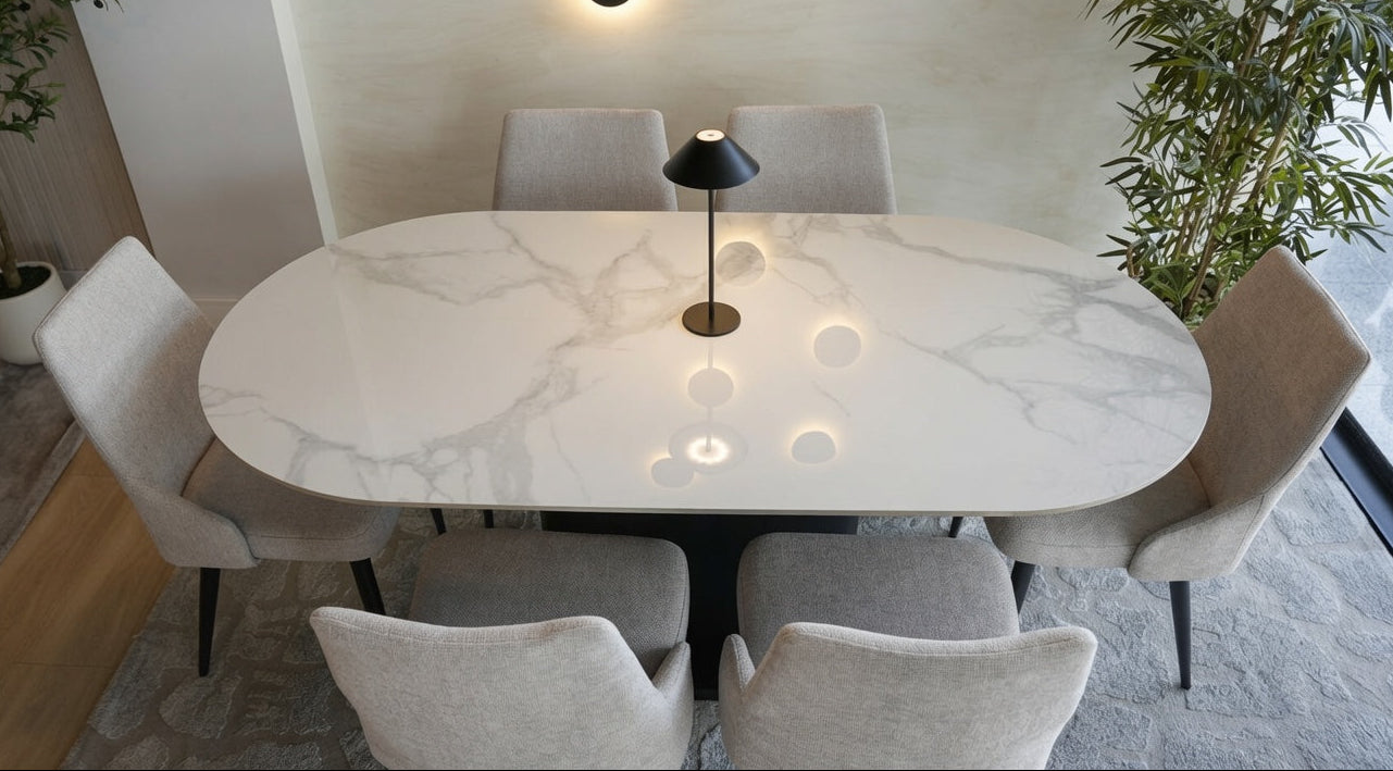 Mesa Aspen + 6 Sillas Hera