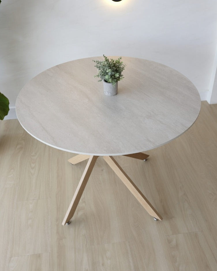 LARA Oak- Mesa de Comedor - 100cm