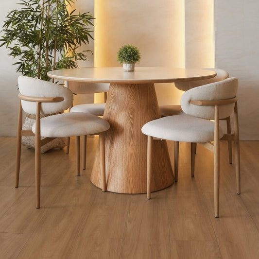 Mesa Zen 120cm + 4 Sillas Lina